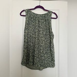 NWOT LOFT Green Abstract Tank-top